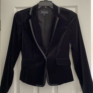 Banana Republic Black Velvet Blazer, Size 4
